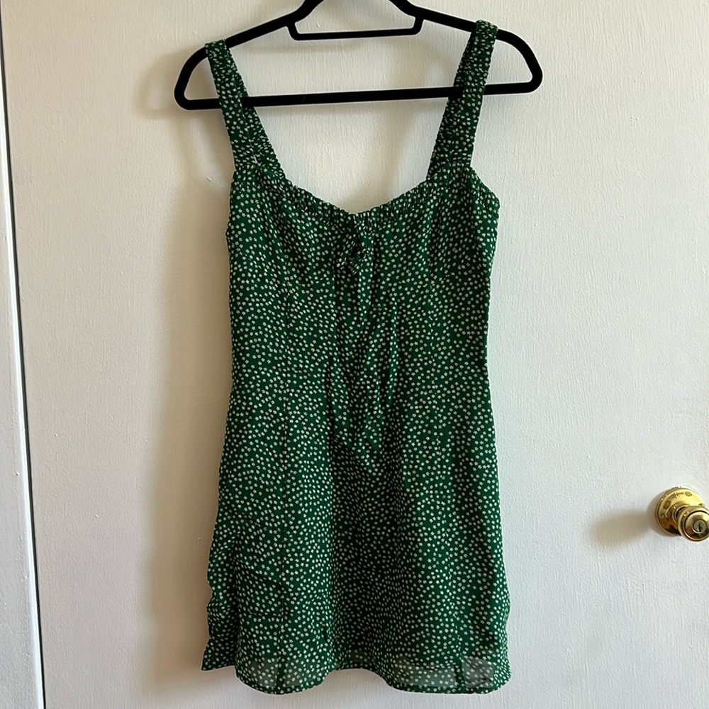 Reformation Green Printed Mini Dress - Picture 4 of 6